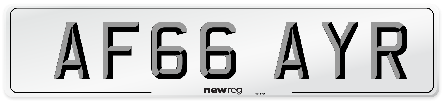 AF66 AYR Number Plate from New Reg